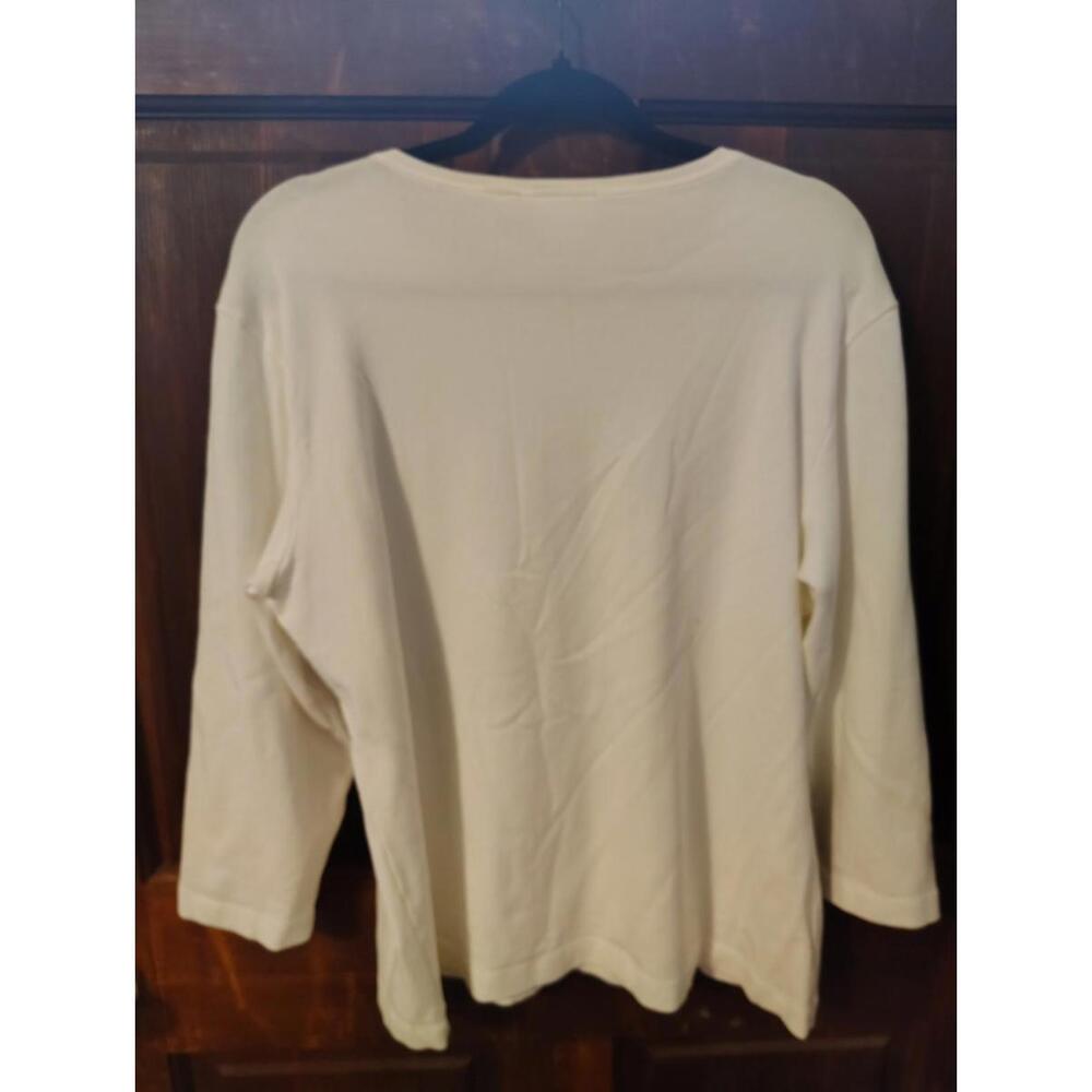 NWT Chicos Optic White 3/4 Top Size 3 - Picture 3 of 3
